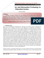 Role of Computer and Information Technology in Education System