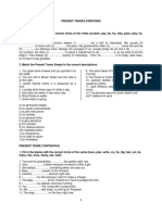 Present Tenses Exercises PDF