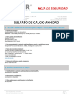 Msds Sulfato de Calcio Anhidro