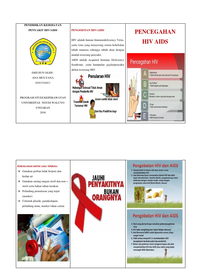 Leaflet Sap Hiv Aids | PDF | Sains & Matematika