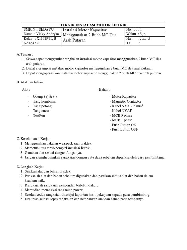 Teknik Instalasi Motor Listrik | PDF