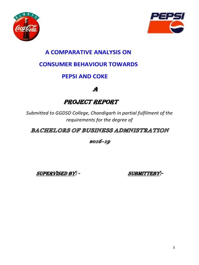 A Comparative Analysis On Consumer Behaviour Toward's Pepsi & Coke ...