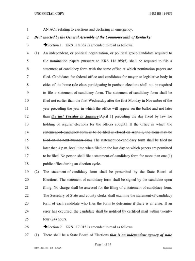 House Bill 114 PDF Voter Registration Absentee Ballot