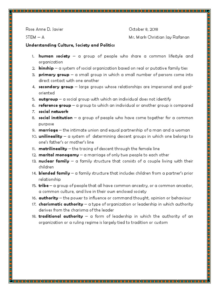 Key Concepts in Culture and Society | PDF