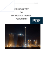 Industrial Visit TO Kothagudem Thermal Power Plant