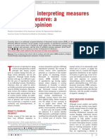 Testing and Interpreting Measures of Ovarian Reserve A Committee 2015