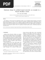 Optimum Design For Arti®cial Neural Networks: An Example in A Bicycle Derailleur System