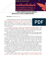 Estudo 2 - Uma Espiritualidade Menos Religiosa e Mais Quebrantada (Coordenador)