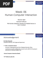 Week: 06: Human-Computer Interaction