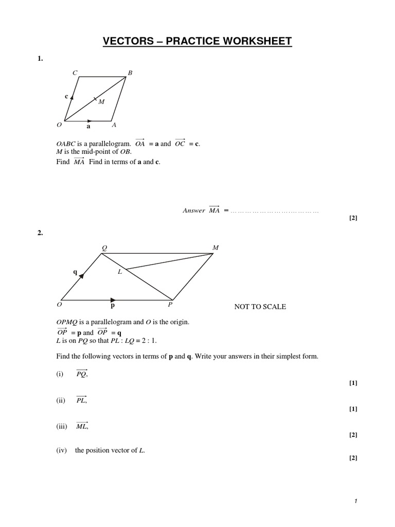 Vectors Linear Algebra Geometric Shapes