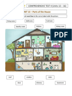 UNIT 13 - Parts of The House: COMPREHENSIVE TEST 4 (Units 13 - 16)