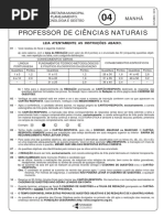 Prova 04 - Professor de Ciências Naturais