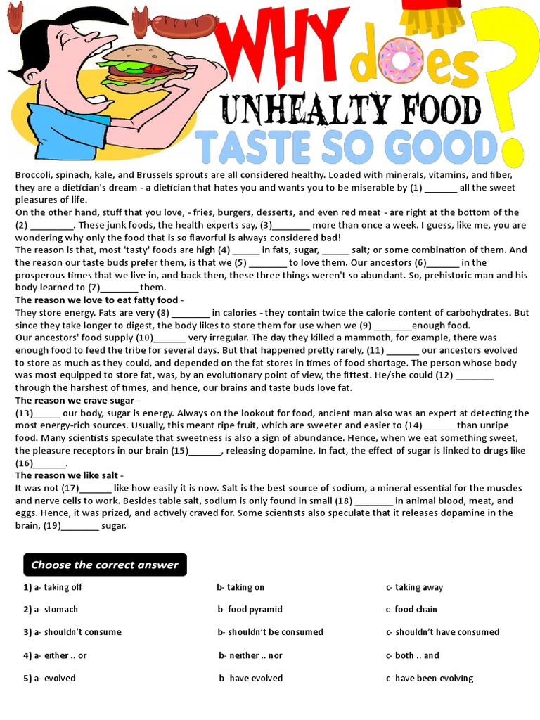 Why Unhealthy Food Taste So Good PDF Taste Foods