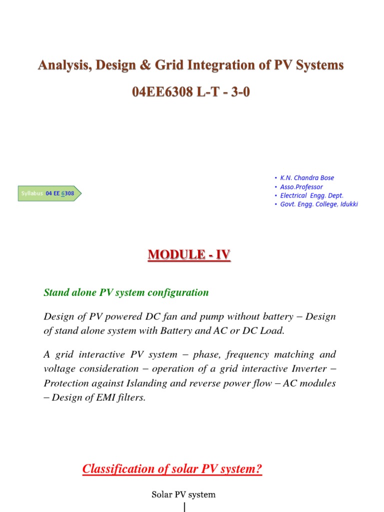 Stand-Alone PV System Design Guide | PDF | Photovoltaic System | Direct ...