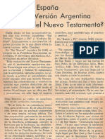 Que Dice España de La Version Argentina Del Nuevo Testamento