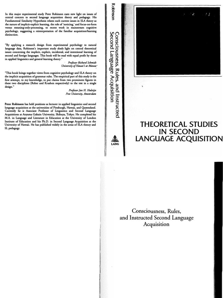 Consciousness, Rules, and Instructed Second Language Acquisition
