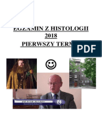 Egzamin Z Histologii 2018 - I Termin PDF