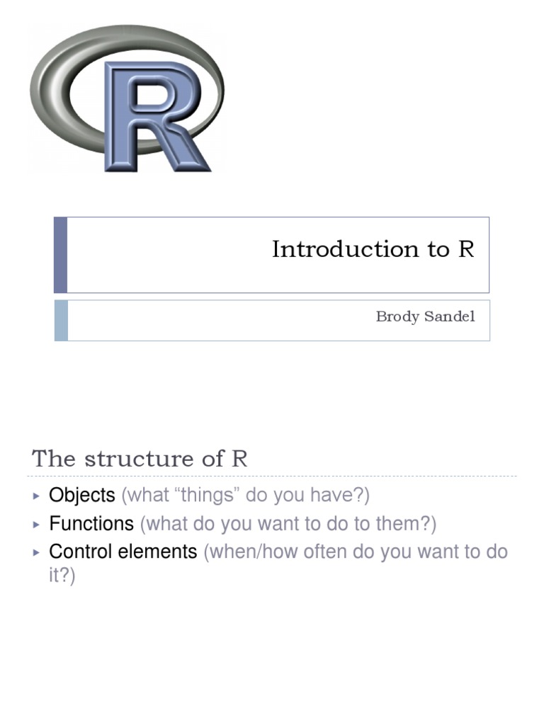 Introduction To R - Hands-On | PDF | R (Programming Language ...