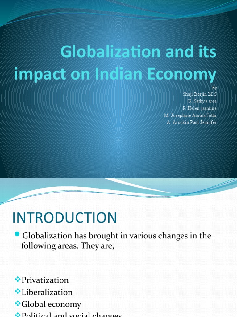 Globalization and Its Impact On Indian Economy | PDF | Economic Growth ...