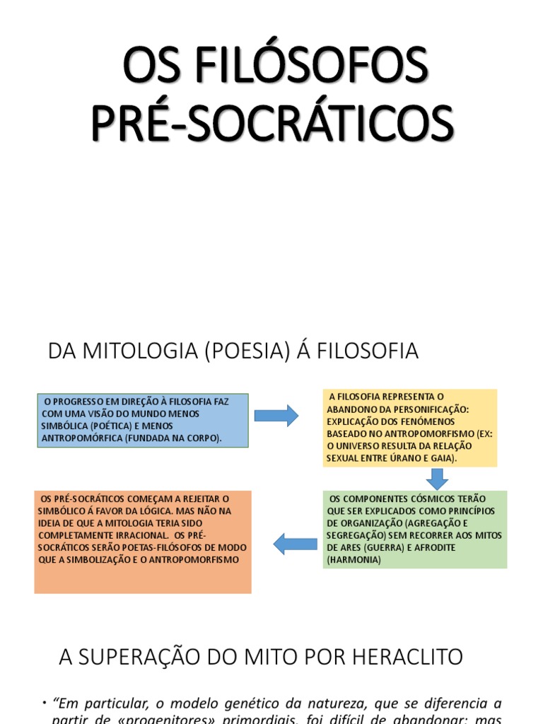 Filosofia dos Pré-Socráticos: Transição Mítica | PDF | Metafísica | Science