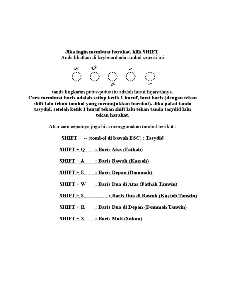 Jika Ingin Membuat Harakat Huruf Arab Pdf