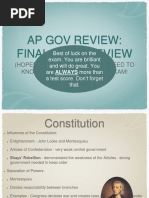 AP Gov Review Final Exam Review Final