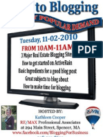 Blogging Flyer