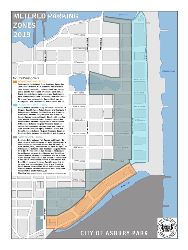 Asbury Park metered parking zones Transport Infrastructure Urban Geography