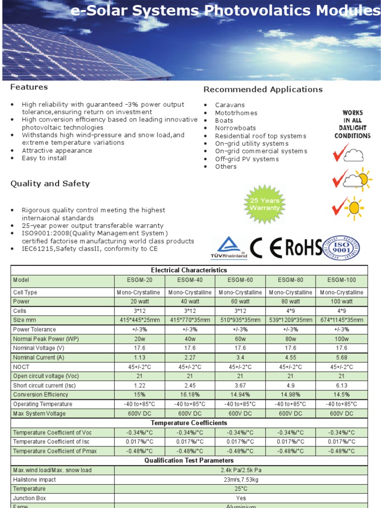 Solar Panels for Diverse Applications | PDF | Solar Panel | Photovoltaics