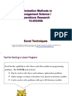 Excel for Managment