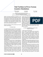 Modeling Wind Turbines in Power System Dynamics Simulations