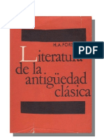 Literatura de La Antiguedad Clasica - H. a. Forster