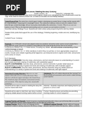 edtpa retelling lesson plans 1-4