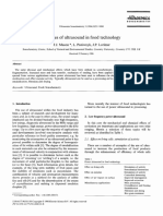 The Uses of Ultrasound in Food Technology