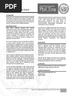 Fact Sheet - AB 1076 Criminal Records