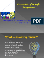 Characteristics of Successful Entrepreneurs