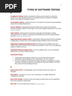 Types of Software Testing