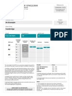 Cambridge English Key Sample Statement of Results Scale PDF