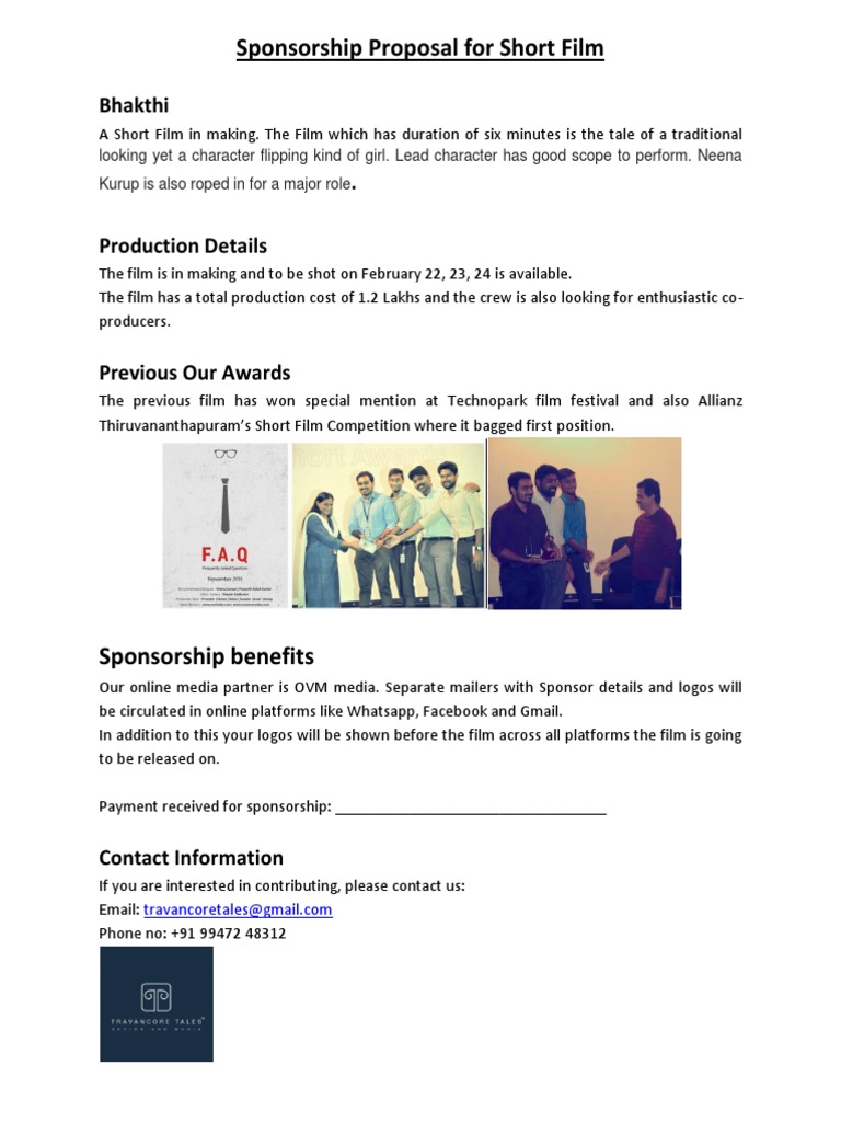 Proposal For Short Film | PDF