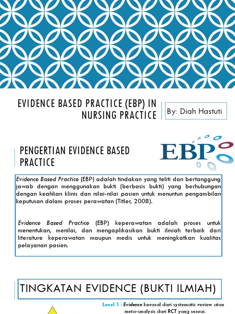 Evidence Based Practice Ebp In Nursing Pdf