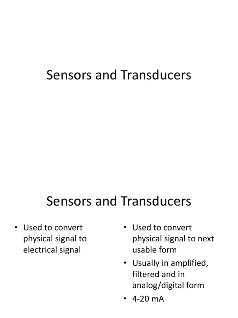Sensors and Transducers | PDF