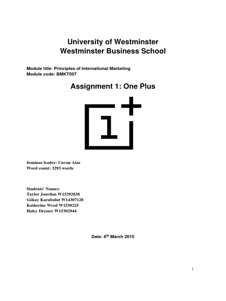 Oneplus Report Ready For Submission | PDF | E Commerce | Smartphone