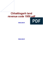 Chhattisgarh Land Revenue Code 1959 PDF