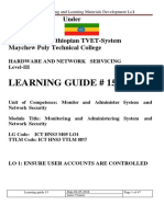 Monitor & Administer System & Network Security