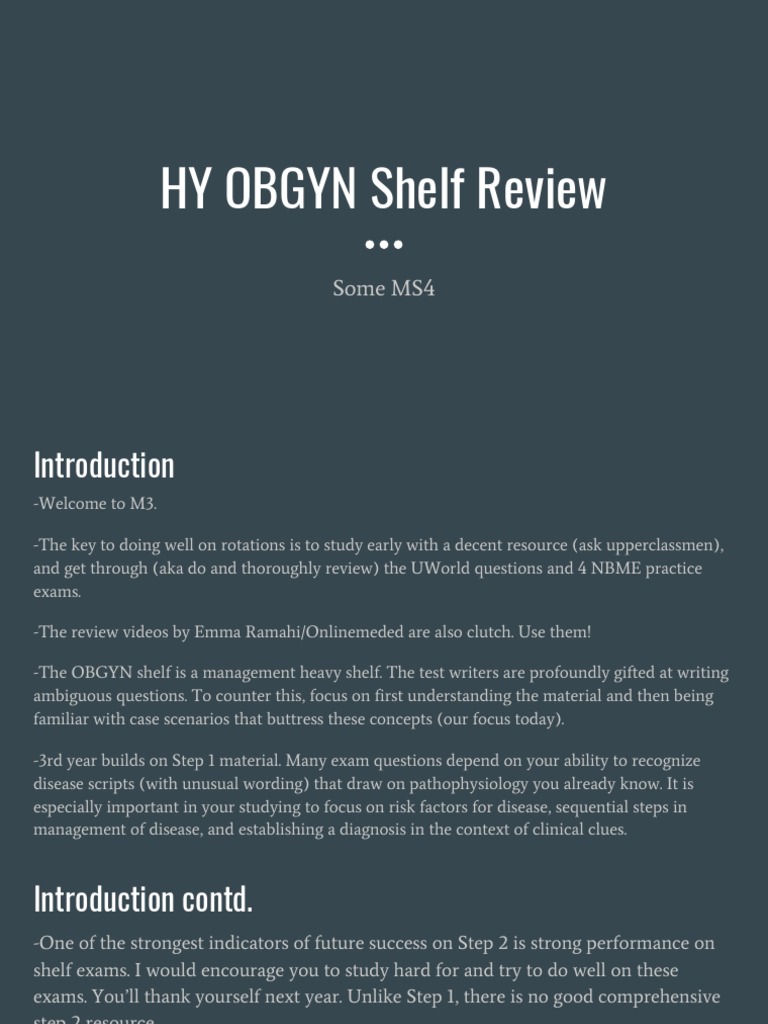 Essential OBGYN Shelf Exam Study Guide PDF Polycystic Ovary