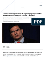 Estratégia de Moro de Separar Projeto Pode Enterrar A Proposta