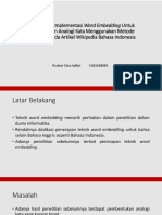 Analisis Dan Implementasi Word Embedding Untuk Pembentukan Analogi Kata Menggunakan Metode