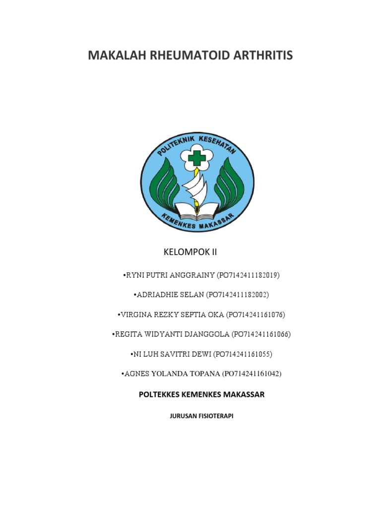 Makalah N Soal Pilihan Ganda Reumatoid Atrhitis Ft Geriatrik Docx