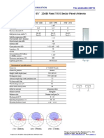 Xpol 1710 2170Mhz 65°15dbi Fixed Tilt 0 Sector Panel Antenna