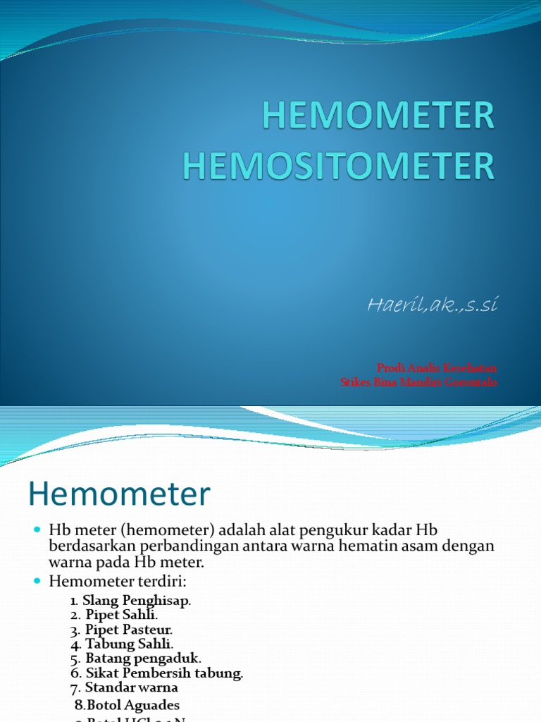 HEMOMETER | PDF